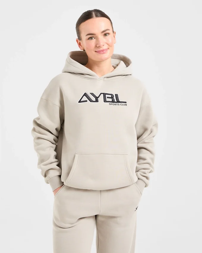 Retro geborduurde oversized hoodie