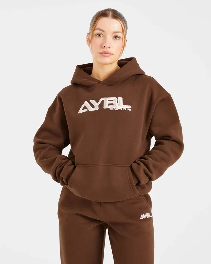 Retro geborduurde oversized hoodie