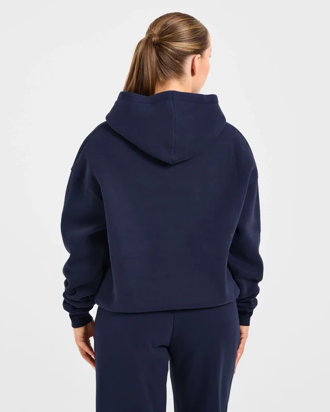 Retro geborduurde oversized hoodie