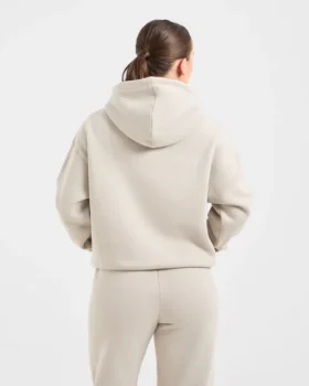 Retro geborduurde oversized hoodie