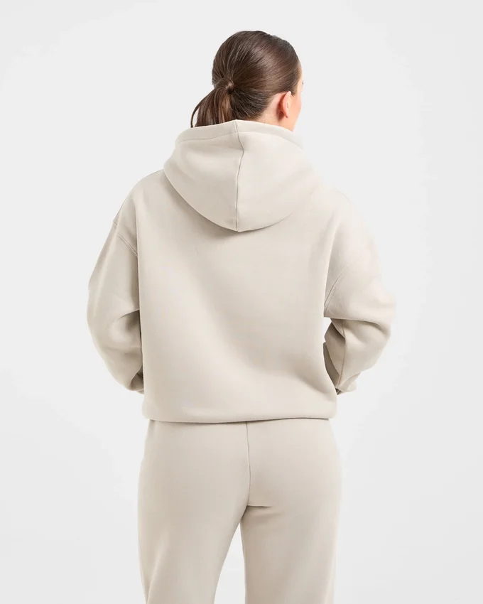 Retro geborduurde oversized hoodie
