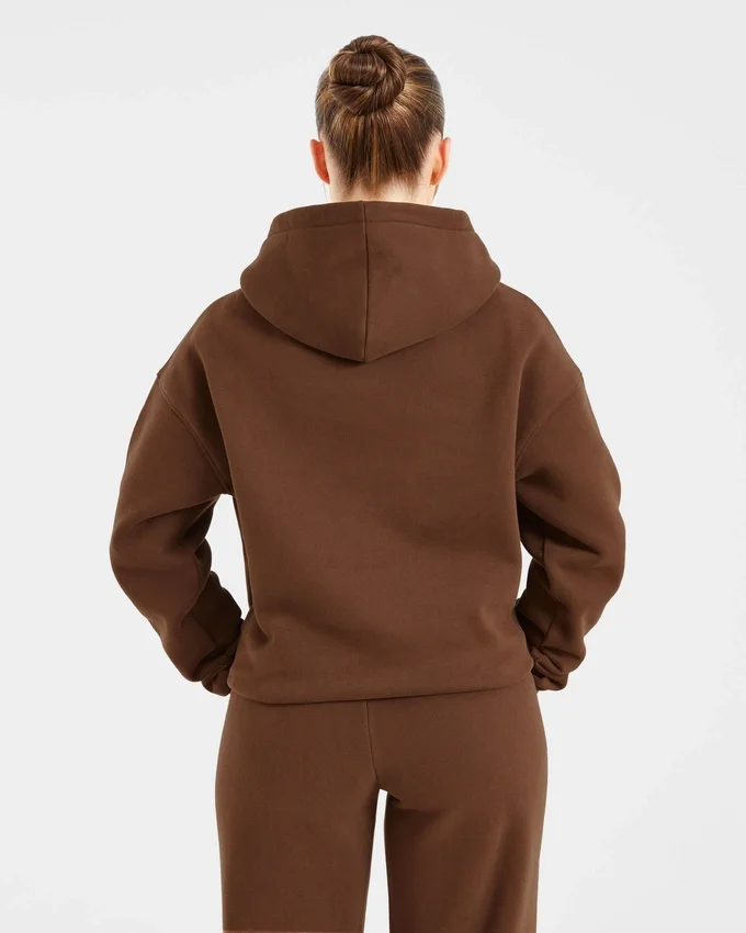 Retro geborduurde oversized hoodie