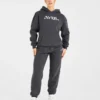 Retro geborduurde oversized hoodie