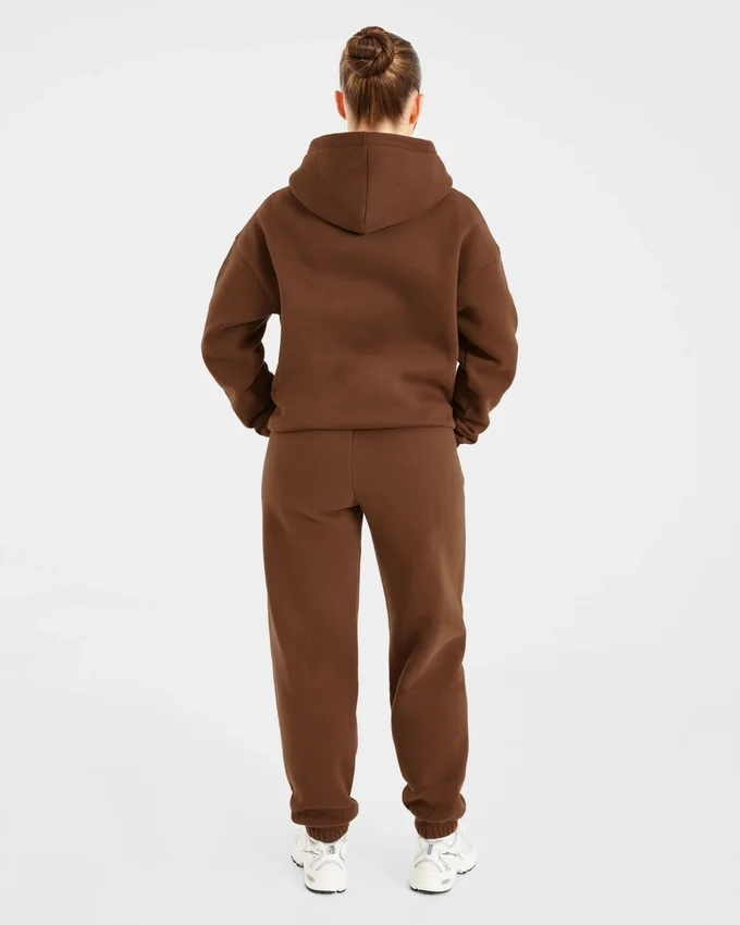 Retro geborduurde oversized hoodie