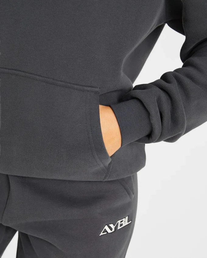 Retro geborduurde oversized hoodie
