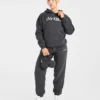 Retro geborduurde oversized hoodie