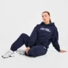 Retro geborduurde oversized hoodie