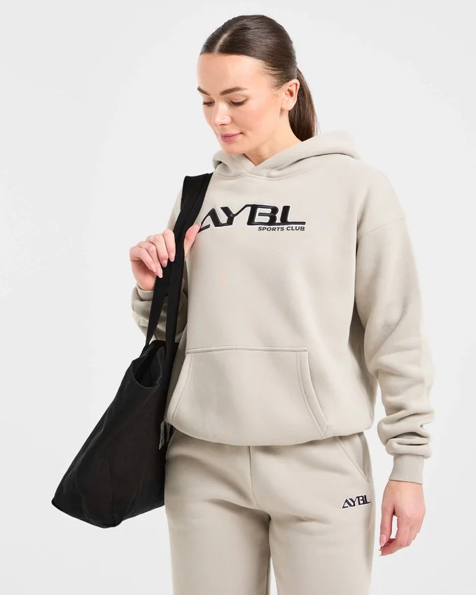 Retro geborduurde oversized hoodie