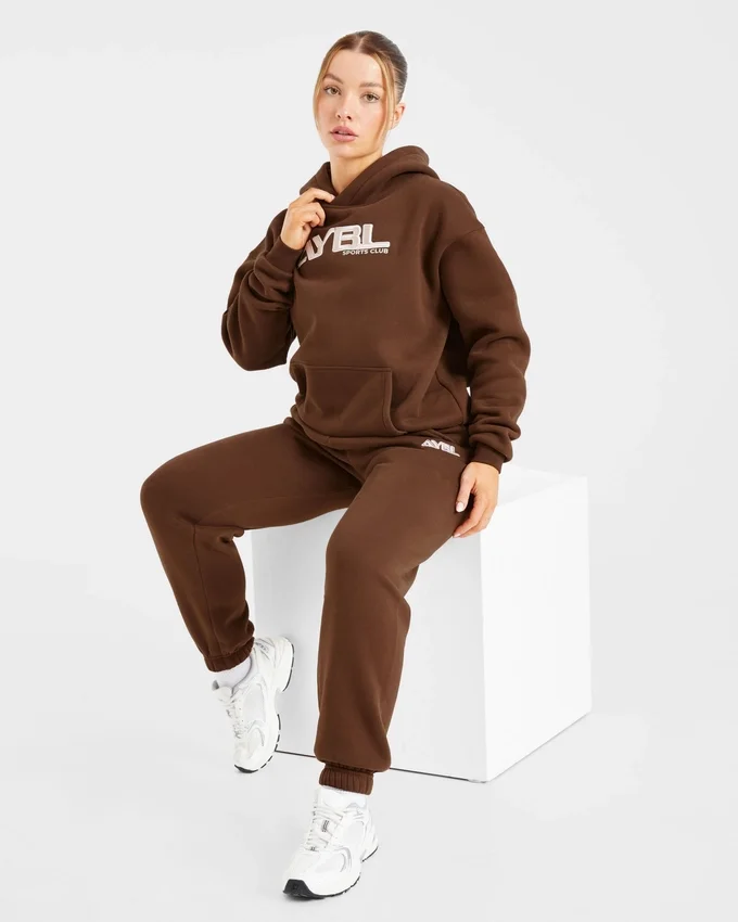 Retro geborduurde oversized hoodie