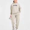 Retro geborduurde oversized hoodie