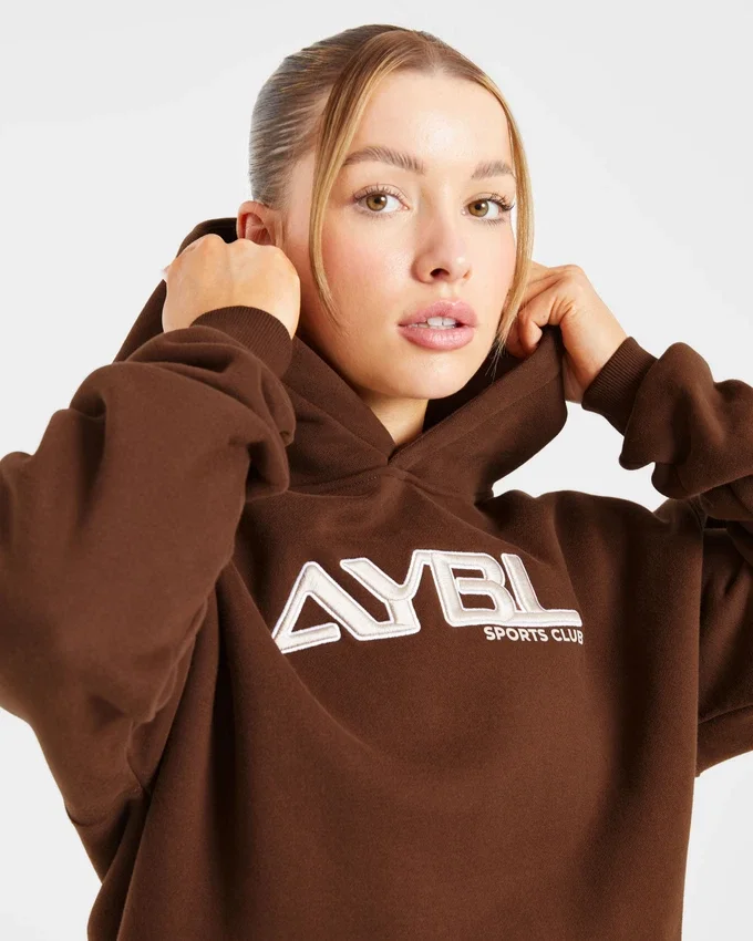 Retro geborduurde oversized hoodie