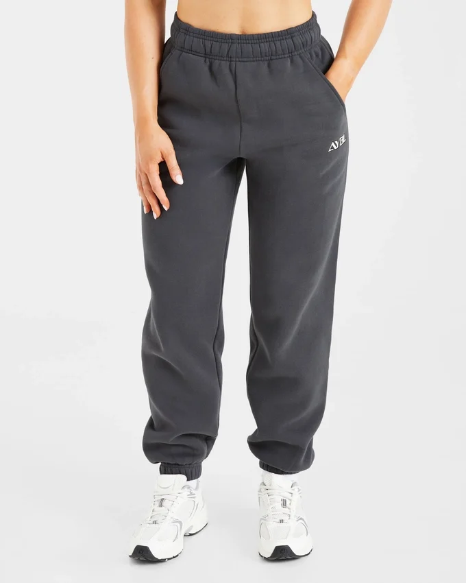 Retro geborduurde oversized Joggingbroeken