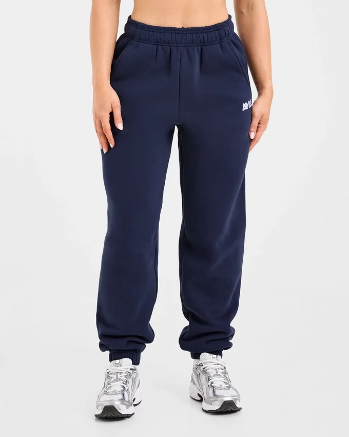 Retro geborduurde oversized Joggingbroeken