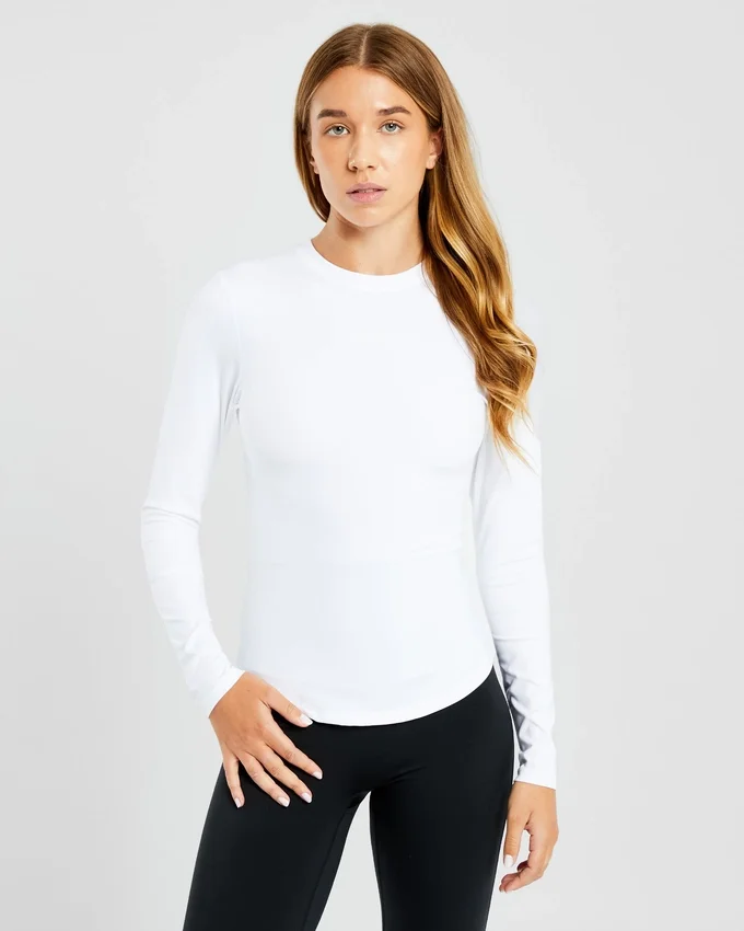 Sculpt-top met lange mouwen