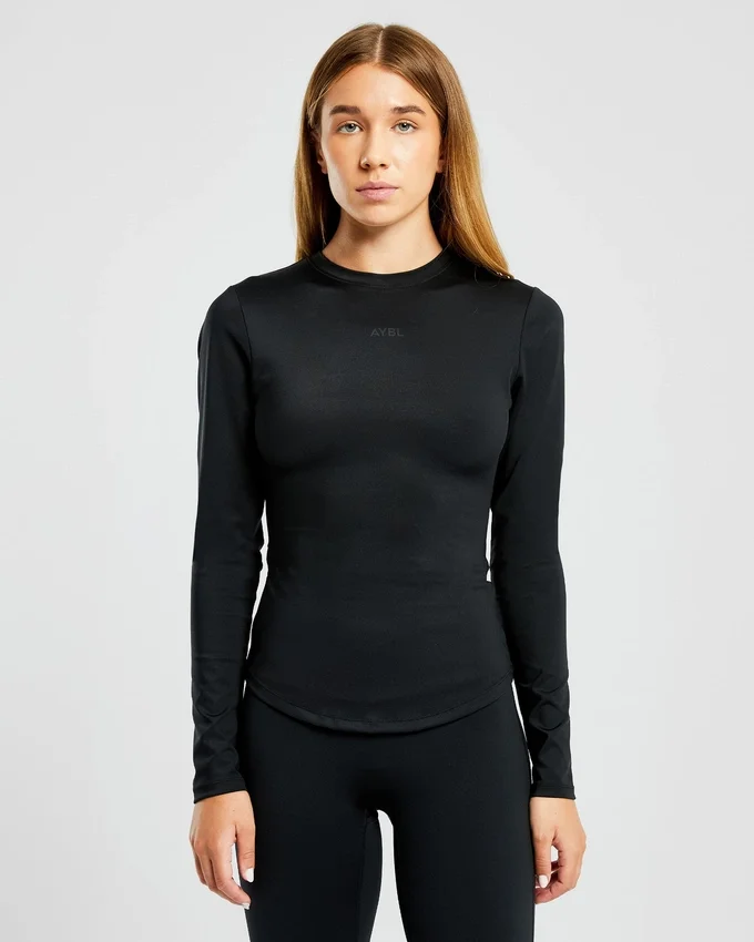 Sculpt-top met lange mouwen