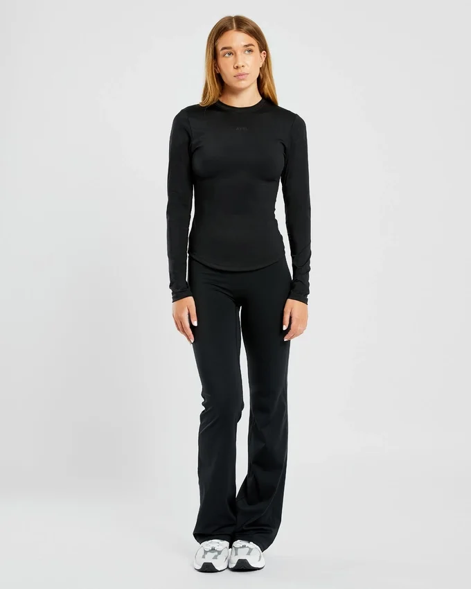 Sculpt-top met lange mouwen