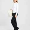 Sculpt-top met lange mouwen