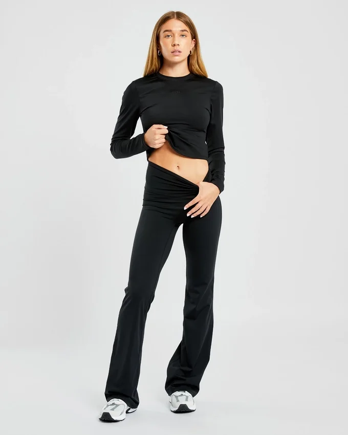 Sculpt-top met lange mouwen