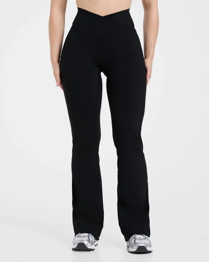 Sculpt Wrap-leggings met uitlopende pijpen