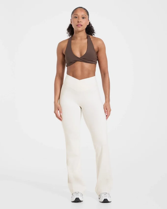 Sculpt Wrap-leggings met uitlopende pijpen