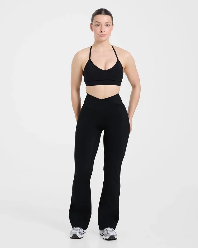 Sculpt Wrap-leggings met uitlopende pijpen