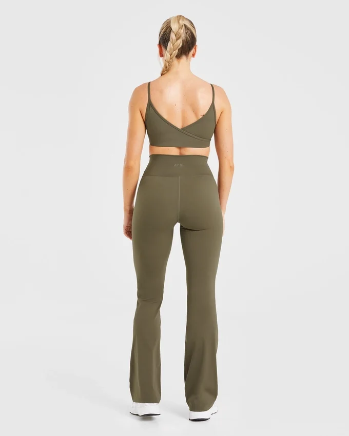Sculpt Wrap-leggings met uitlopende pijpen