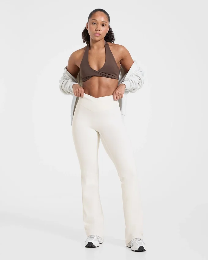 Sculpt Wrap-leggings met uitlopende pijpen