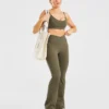 Sculpt Wrap-leggings met uitlopende pijpen