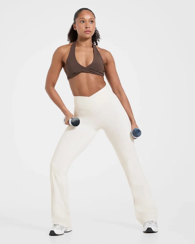 Sculpt Wrap-leggings met uitlopende pijpen