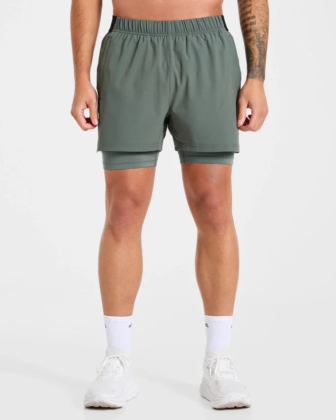Signature 2-in-1-korte broek