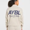 Sports Club oversized pullover met 1/4 rits