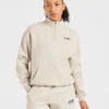 Sports Club oversized pullover met 1/4 rits