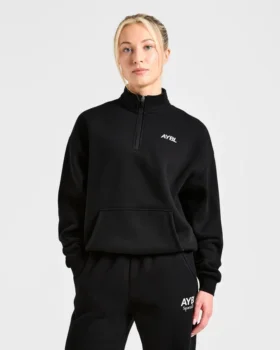 Sports Club oversized pullover met 1/4 rits