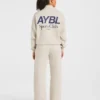 Sports Club oversized pullover met 1/4 rits
