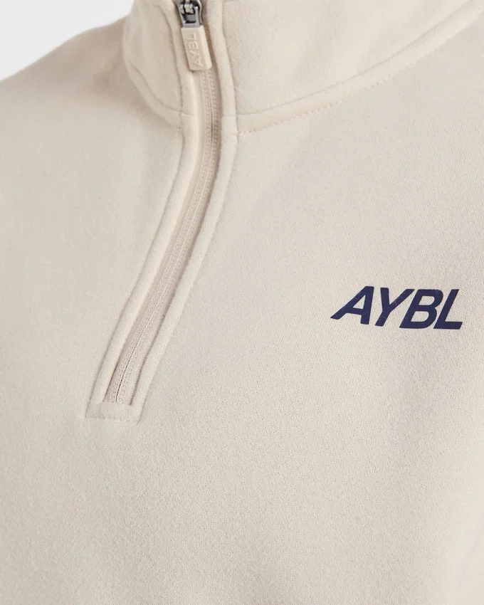 Sports Club oversized pullover met 1/4 rits