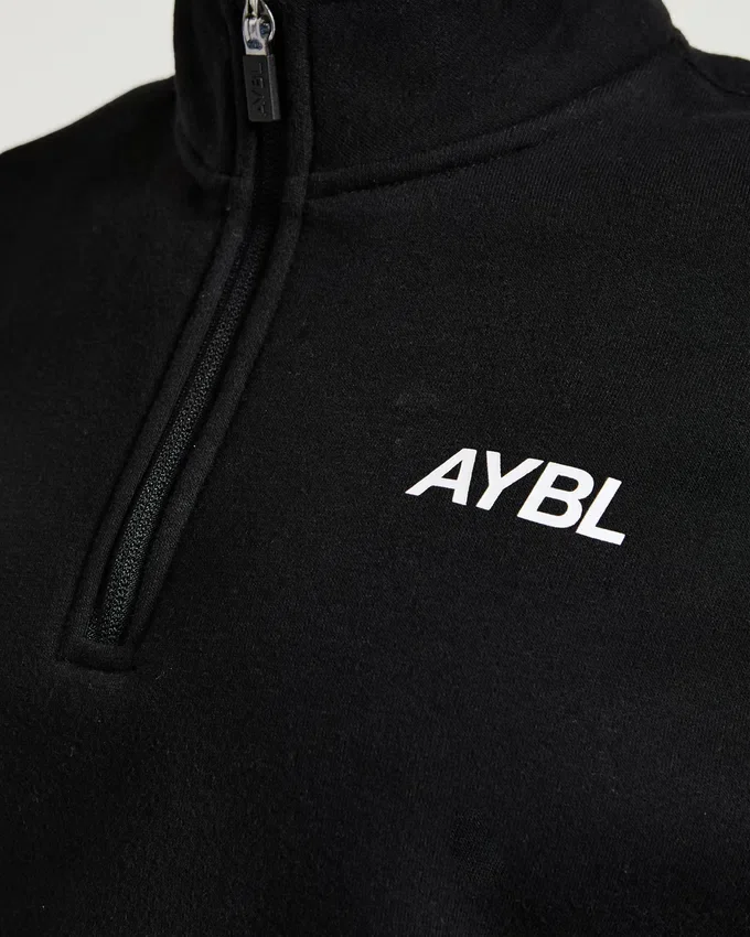 Sports Club oversized pullover met 1/4 rits
