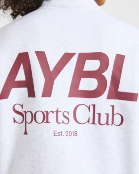 Sports Club oversized pullover met 1/4 rits