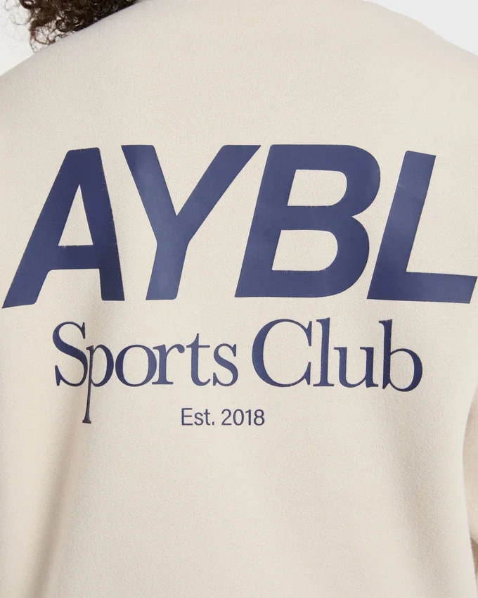 Sports Club oversized pullover met 1/4 rits