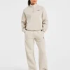 Sports Club oversized pullover met 1/4 rits