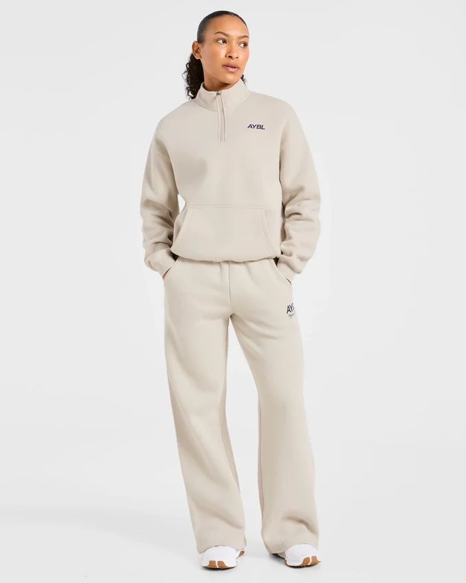 Sports Club oversized pullover met 1/4 rits