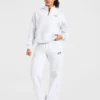 Sports Club oversized pullover met 1/4 rits