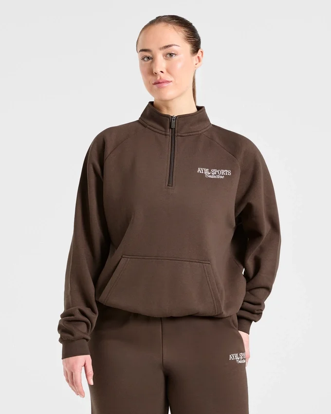 Sports Collective oversized pullover met 1/4 rits