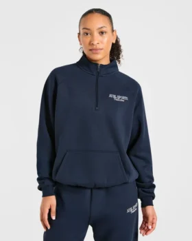 Sports Collective oversized pullover met 1/4 rits