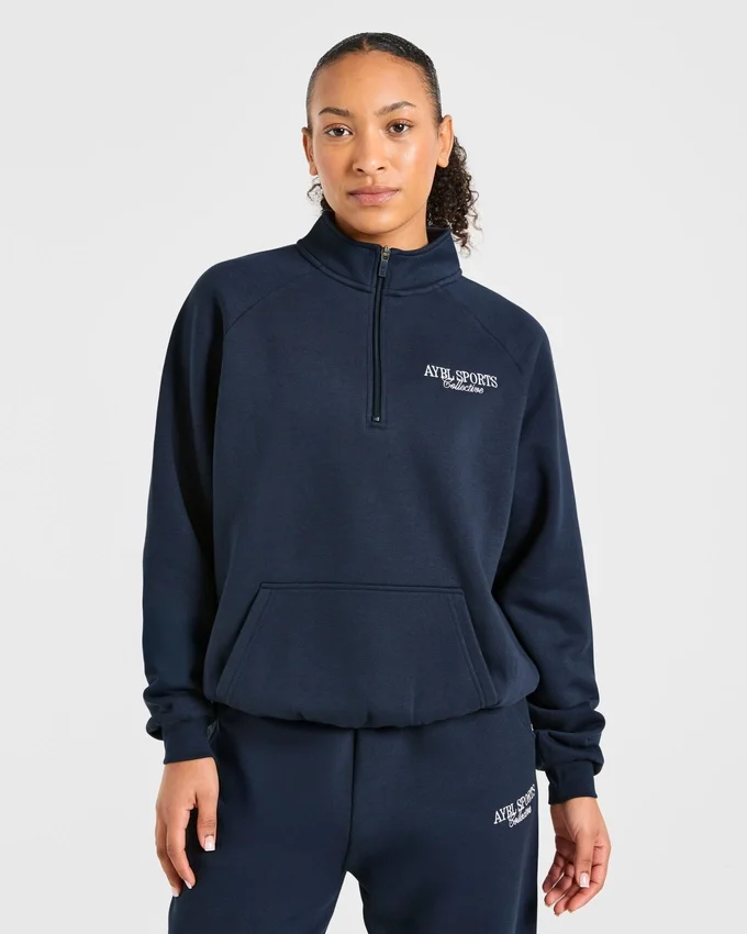 Sports Collective oversized pullover met 1/4 rits