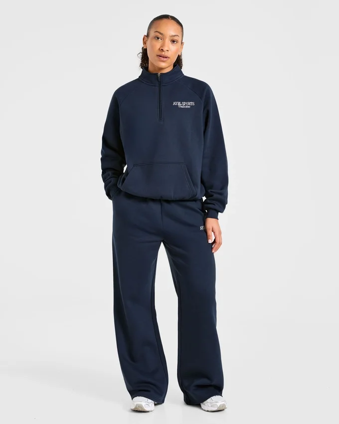Sports Collective oversized pullover met 1/4 rits