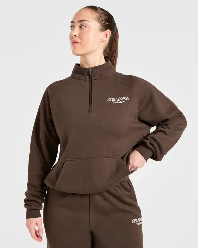 Sports Collective oversized pullover met 1/4 rits