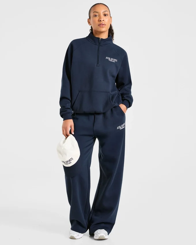 Sports Collective oversized pullover met 1/4 rits