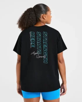 'Strength Starts Here' oversized T-shirt