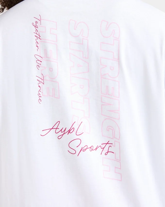 'Strength Starts Here' oversized T-shirt