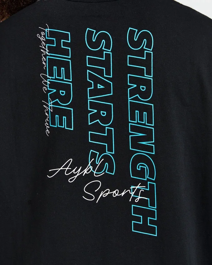 'Strength Starts Here' oversized T-shirt